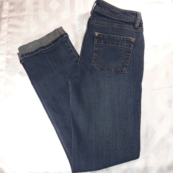 CAbi Denim - Cabi slim jeans dark wash size 8 cuffed hem